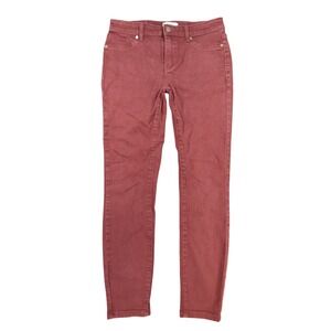 Lakeview Denim Skinny Jeans Womens 27 Burgundy Red Cotton Blend Stretch Slim